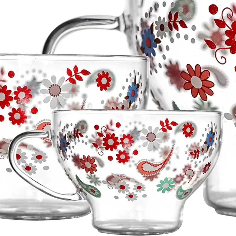 borosilicate glass tea cups