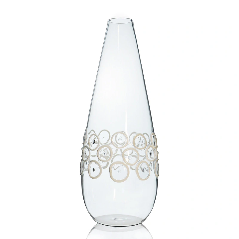 Borosilicate Color Dots Long Vase